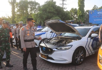 Kapolres Probolinggo AKBP M.Wahyudin Latif pascaapel gelar pasukan Operasi Ketupat Semeru 2026, Polres Probolinggo Polda Jatim.