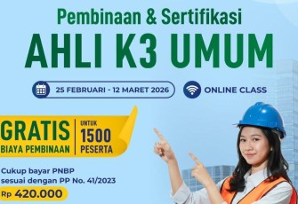 Kemnaker Buka Pelatihan Ahli K3 Umum Gratis