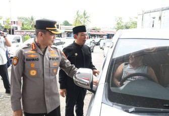 Pemerintah Kota Bengkulu bersama jajaran Polresta Bengkulu melakukan peninjauan langsung ke sejumlah Stasiun Pengisian Bahan Bakar Umum (SPBU) /Foto : MC 