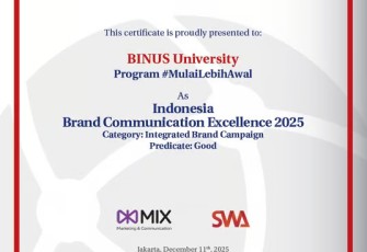 Brand Communication BINUS University Raih Penghargaan Indonesia Brand Communication Excellence 2025