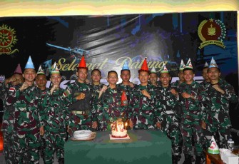 Syukuran satgas Yonarmed 12 Kostrad 