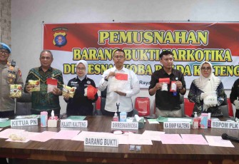 Pemusnahan 5,43 Kg Sabu dan 412 butir Ekstasi 