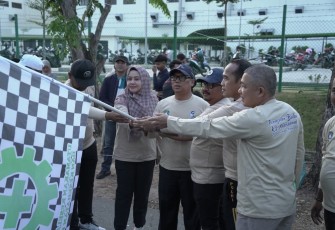 Wagub Nyanyang Hadiri Jalan Santai Bulan K3 Nasional ke-56 di Batam