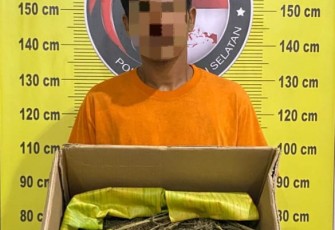 Salah Satu Terduga Pelaku Saat Diamankan 
