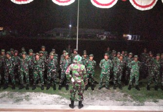 Apel malam jelang ramadan satgas TMMD ke 127 Kodim Soppeng 