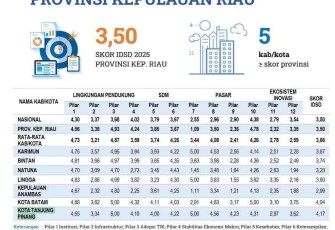 Kota Tanjungpinang Raih Indeks Daya Saing Daerah Tertinggi se-Provinsi Kepulauan Riau