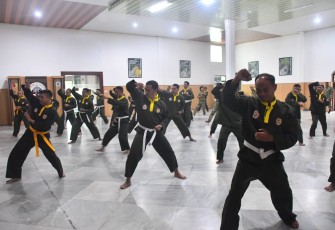 Latihan PSM prajurit Kodim Madiun