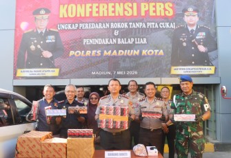 Polres Madiun Kota Gagalkan Pengiriman 3,1 juta Batang Rokok Ilegal Lintas Provinsi