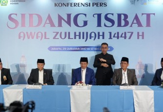 Konferensi pers hasil sidang isbat Kemenag