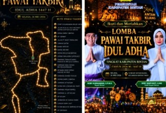 Pemkab Bintan Laksanakan Pawai Takbir Idul Adha 1447 H Di Bintan Timur dan Salat Id di Toapaya