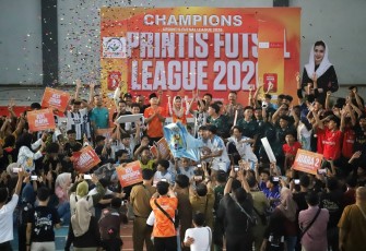 Bupati Trenggalek, Mochamad Nur Arifin, saat menghadiri penutupan UPRINTIS Futsal League 2026, di GOR Gajah Putih, Selasa (12/5/2026).