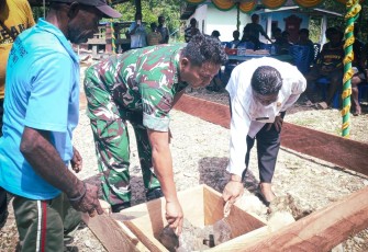 Kodim 1710/Mimika Ground Breaking 6 Jembatan Garuda