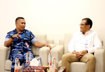 Kunjungan audiensi Komandan Lanud Sjamsudin Noor Kolonel Pnb Hilman L.P. Ambarita, M.M.S., ke Kantor Perwakilan Bank Indonesia Provinsi Kalimantan Selatan, pada Rabu (17/06/2026)