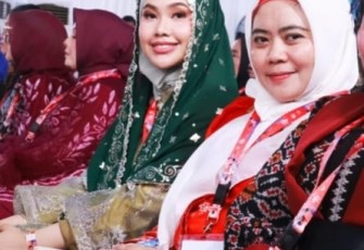 Ketua Dekranasda Kabupaten Bintan, Hafizha Rahmadhani, menghadiri Puncak Hari Ulang Tahun (HUT) ke-46 Dewan Kerajinan Nasional (Dekranas) yang digelar di Trans Studio Mall Makassar