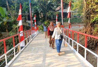 Kini Jembatan Garuda Berdiri Kokoh di Desa Ngaglik
