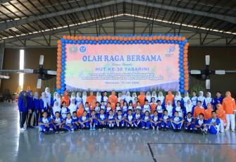Olahraga Bersama Warnai Peringatan HUT Ke-38 Yasarini di Lanud Sultan Hasanuddin
