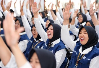 Peserta pelatihan manajer KDKMP di Pusdik Armed Cimahi, Bandung, Jumat (17/7)