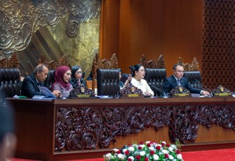 Penutupan Masa Persidangan V Tahun Sidang 2025-2026 digelar dalam Rapat Paripurna di Gedung Nusantara II, Kompleks Parlemen, Senayan, Jakarta, Selasa (21/7/2026)