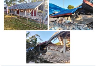 Kondisi bangunan sekolah pascagempa di pulau Flores, NTT