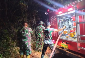 Dandim 1310/Bitung Sampaikan Apresiasi Atas Sinergi Personilnya Bersama Unsur Terkait Dalam Pemadaman Kebakaran 