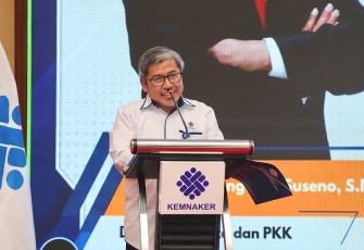 Direktur Jenderal Pembinaan Penempatan Tenaga Kerja dan Perluasan Kesempatan Kerja (Binapenta dan PKK) Kemnaker, Sugeng Heri Suseno