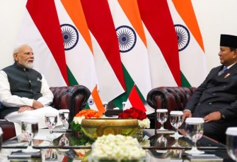 Presiden Prabowo bersama PM Modi