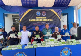 BNNP Aceh Bersama Kantor Wilayah Bea Cukai Aceh Musnahkan Hampir 60 Kilogram Sabu Hasil Pengungkapan Peredaran Narkotika