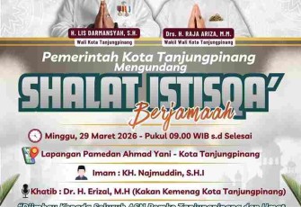Pemkot Tanjungpinang Ajak Warga Salat Istisqa' Bersama