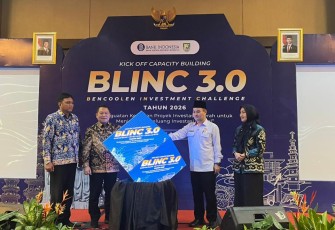 Sekretaris Daerah Provinsi Bengkulu, Herwan Antoni, secara resmi membuka kegiatan Kick Off Capacity Building BLINC 3.0 (Bencoolen Investment Challenge) Tahun 2026 /Foto : MC
