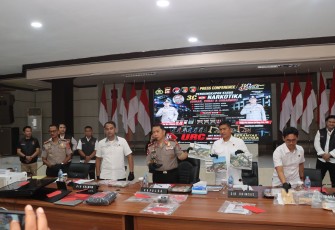 Kapolda Gorontalo Pimpin Press Release Ungkap Kasus 3C