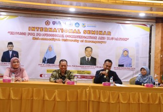 Seminar Internasional di Studitorium Kampus Umuka, Rabu (8/7/2026).