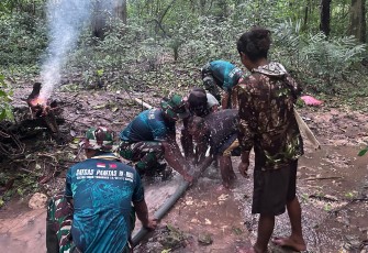 Yonarmed 12 Kostrad Tunjukkan Aksi Nyata Demi Kebutuhan Air Bersih Masyarakat