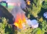 Rumah Warga di Kampung Muara Distrik Pogoma saat terbakar