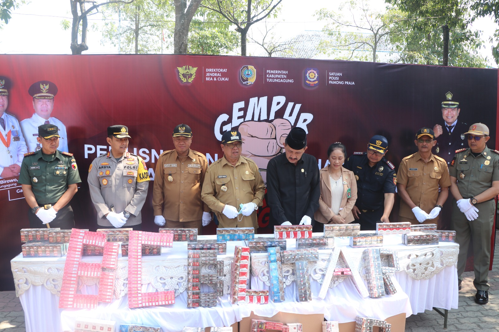Pemusnahan Rokok Ilegal Tahun 2023