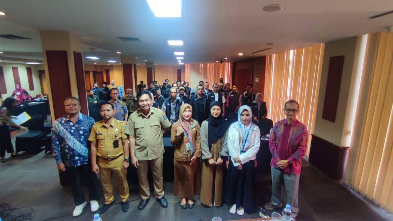 Gunawan Eko Movianto saat memberikan sambutan pada workshop peningkatan kapasitas Kelompok Masyarakat Siaga Bencana (Jambore KMSB) di Serang, pada Selasa, (12/09/2023).
