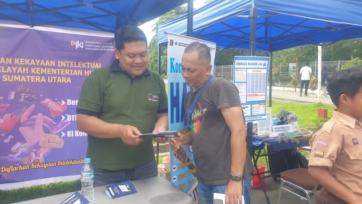 Jajaran Kemenkum Sumut Sampaikan Tentang KI ke Masyarakat.