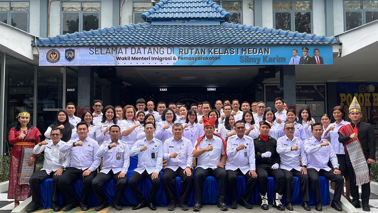 Rutan Kelas I Medan Poto Bersama Wakil Menteri.