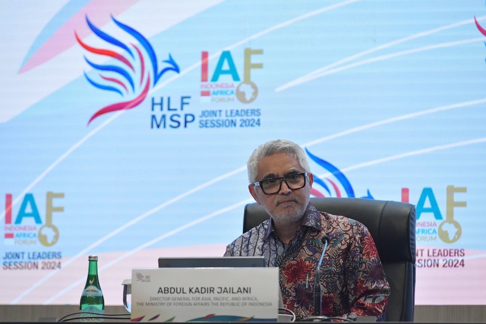Direktur Jenderal Asia Pasifik dan Afrika Kementerian Luar Negeri (Kemlu) Abdul Kadir Jailani, di Nusa Dua, Bali, Minggu (1/9/2024) turut mengapresiasi kerja sama yang erat antara Kementerian PPN/Bappenas dan Kementerian Luar Negeri dalam menyukseskan kedua event internasional. (Foto: InfoPublik/Amiri Yandi)
