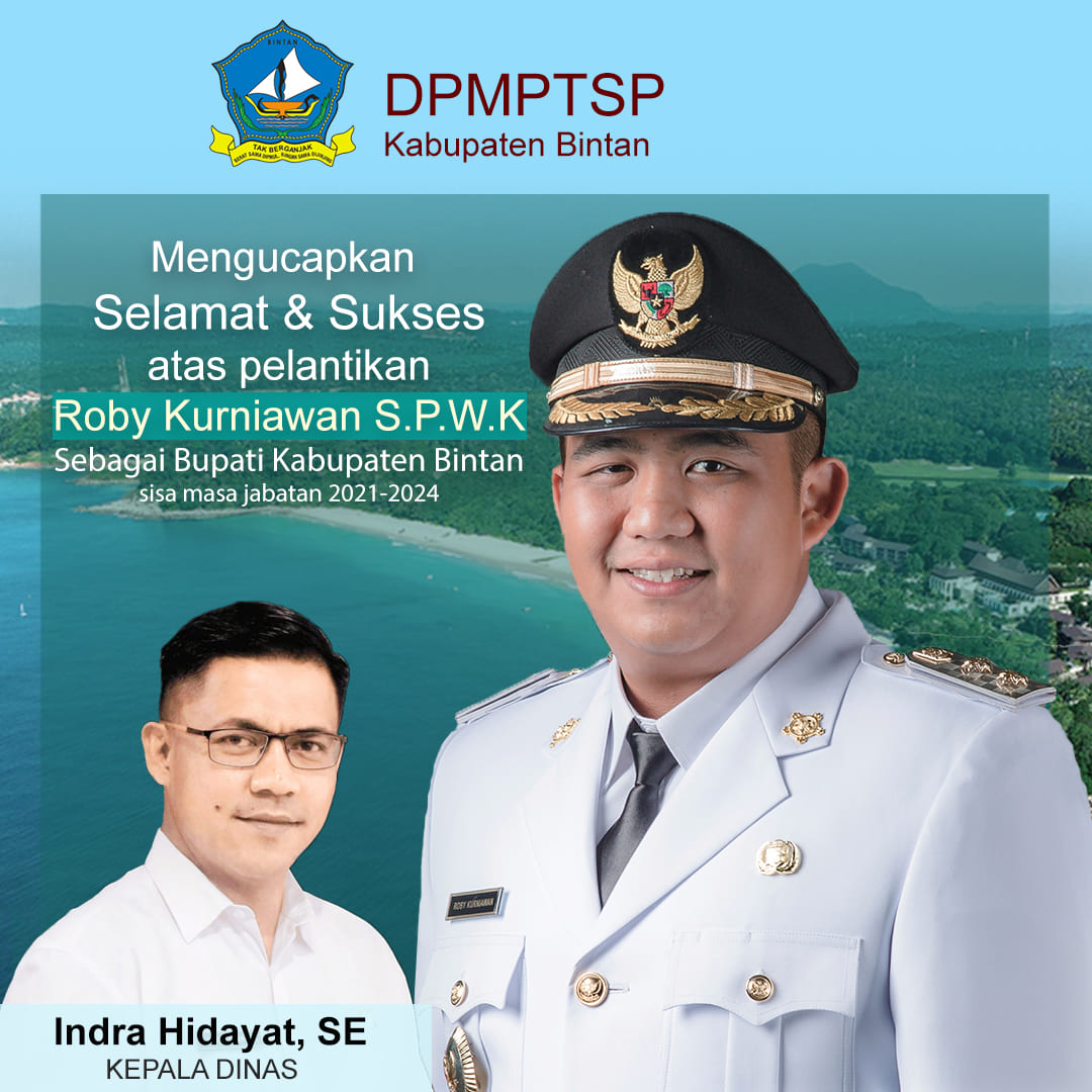DPMPTSP Mengucapkan Selamat & Sukses atas pelantikan Roby Kurniawan S.P.W.K 