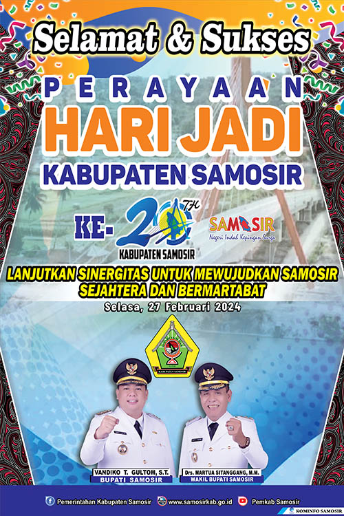 Selamat & Sukses Hari Jadi Kabupaten Samosir