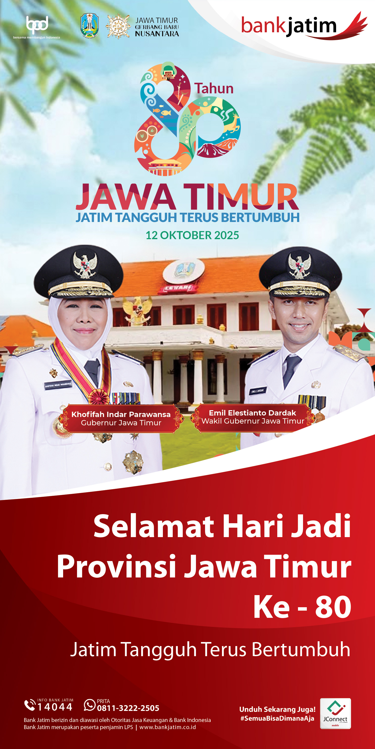 Selamat Hari Jadi ke-80 Provinsi Jawa Timur
