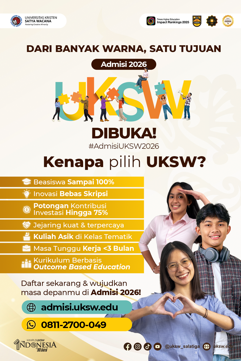 Dibuka! Admisi UKSW 2026
