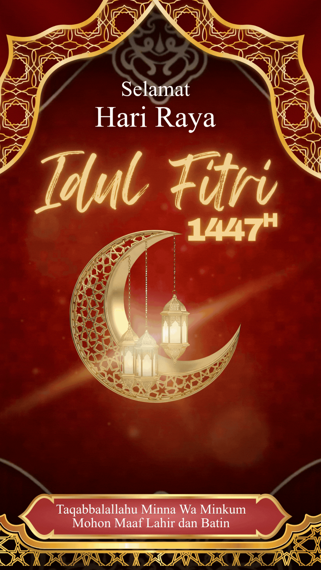 Selamat Hari Raya Idul Fitri 1447 H. Taqabbalallahu minna wa minkum (تَقَبَّلَ اللَّهُ مِنَّا وَمِنْكُمْ) "Mohon Maaf Lahir dan Batin"