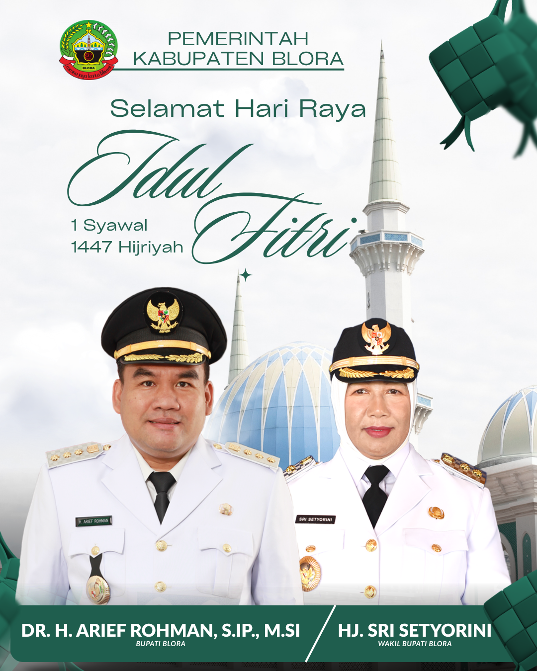 Pemkab Blora Mengucapkan Selamat Hari Raya Idul Fitri 1447 Hijriyah