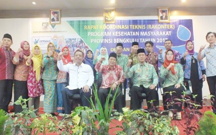 Rapat Koordinasi Teknis (Rakontek) program kesehatan masyarakat Provinsi Bengkulu tahun 2017, di Hotel Madeline, Kamis (23/03/2017).