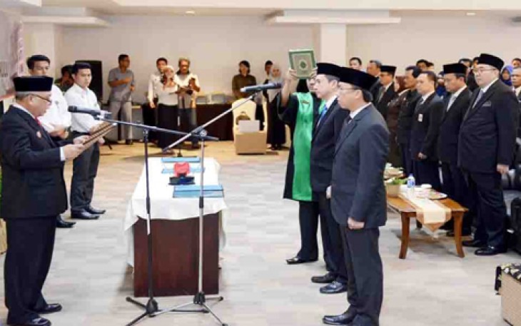 Pelantikan Direktur Umum dan Direktur Pemasaran Bank Bengkulu, Rabu (01/03/2017).