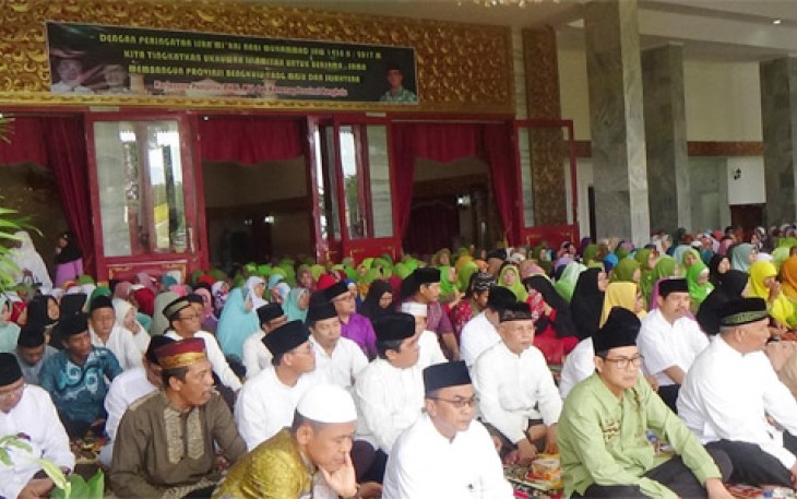 Acara Isra’ Miraj Nabi Besar Muhammmad SAW  1438 H, di Gedung Daerah Bengkulu, Sabtu (22/4)