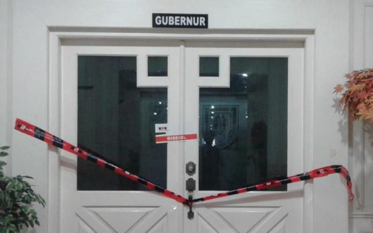 Ruang Kerja Gubernur Bengkulu disegel 