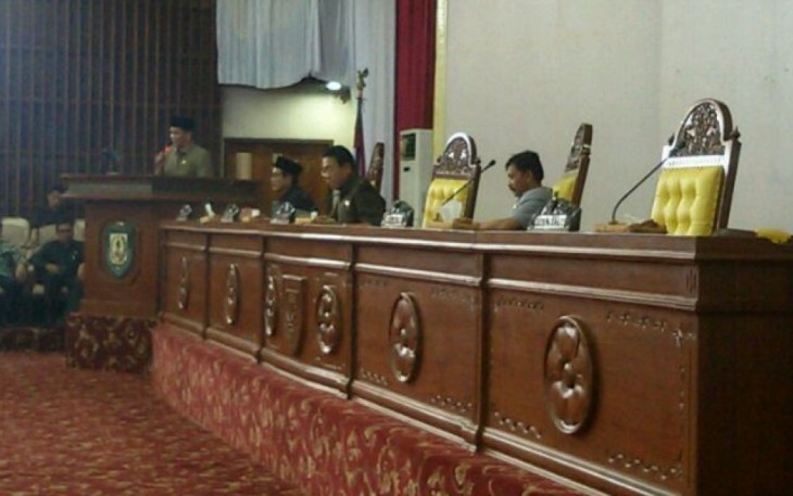 Rapat paripurna DPRD Provinsi Bengkulu, Jumat (21/7/2017)