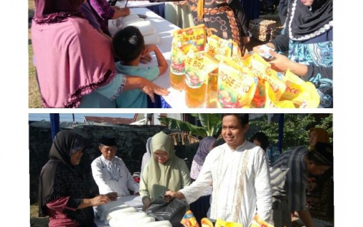 Bazar murah sembako digelar di RT. 12 Kelurahan Kebun Bler,